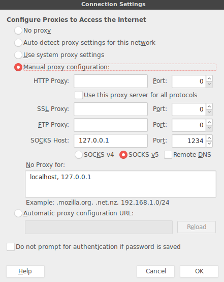 Firefox SOCKS proxy step 2